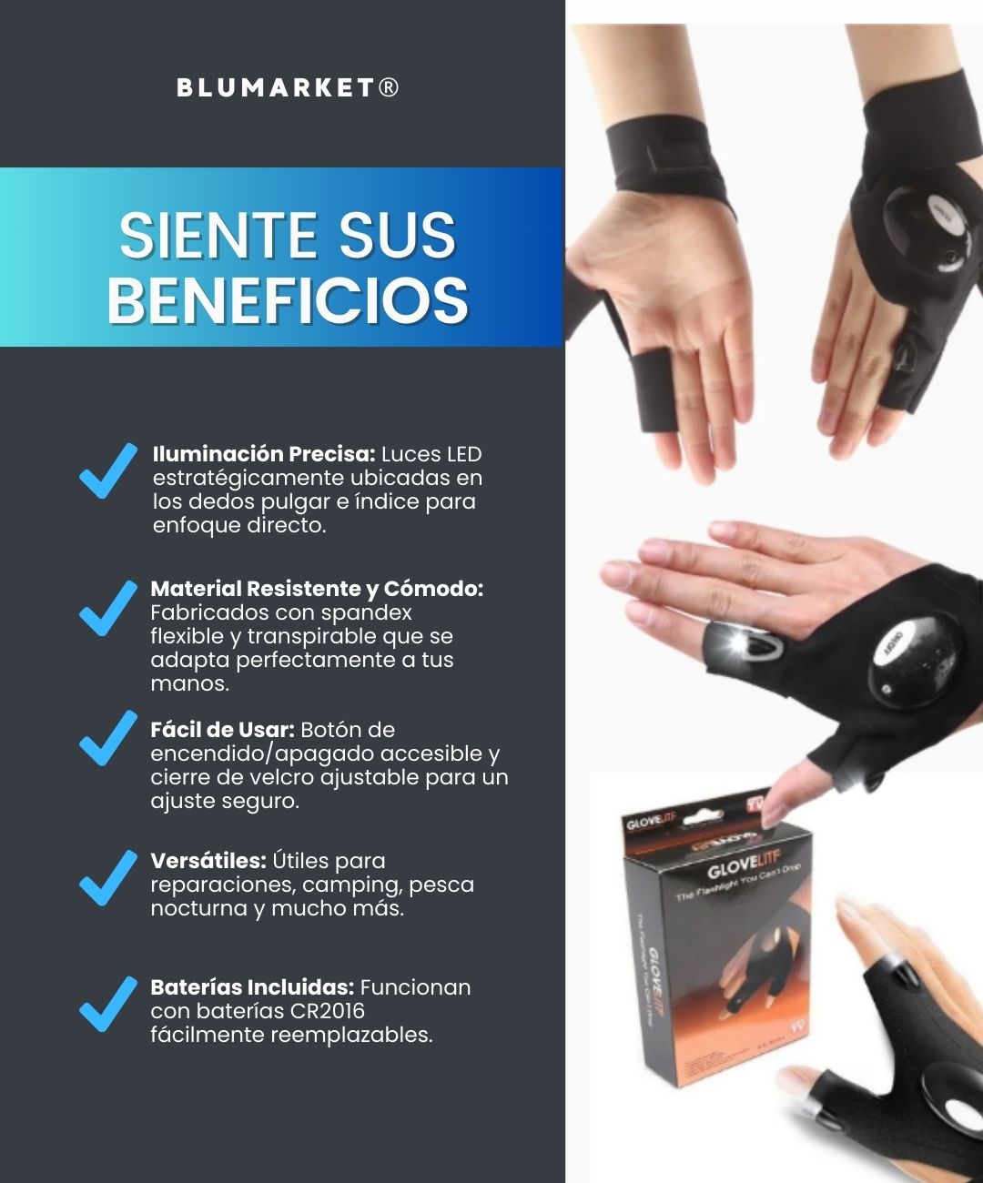 GloveLitf: Guantes Linterna LED