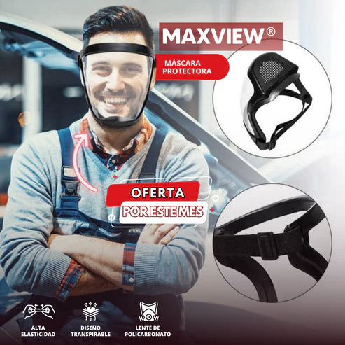 MaxView: Máscara protectora transparente anti-empañamiento