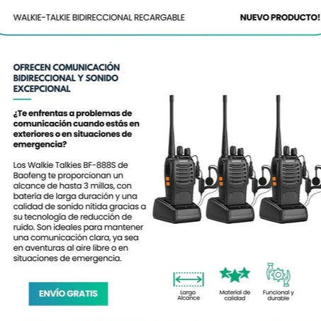 TRANSMISOR DE RADIO (WALKIE TALKIES)