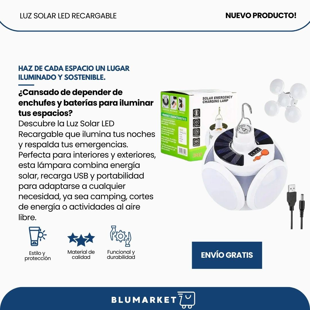 Solux: Luz solar led recargable