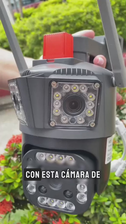 Camara triple con alarma y visión nocturna